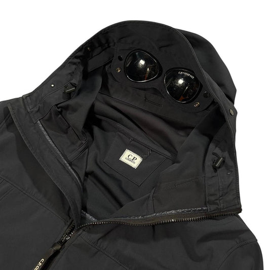 CP Company navy soft shell goggle jacket (L)