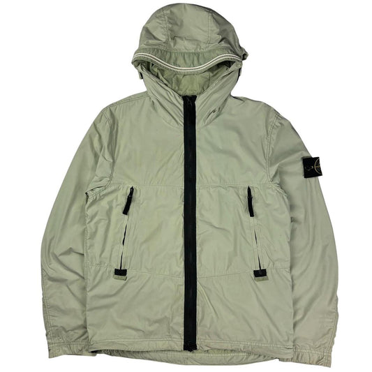 Stone island skin touch nylon TC hooded windbreaker jacket