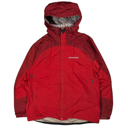 Montbell two tone red windbreaker jacket (M)