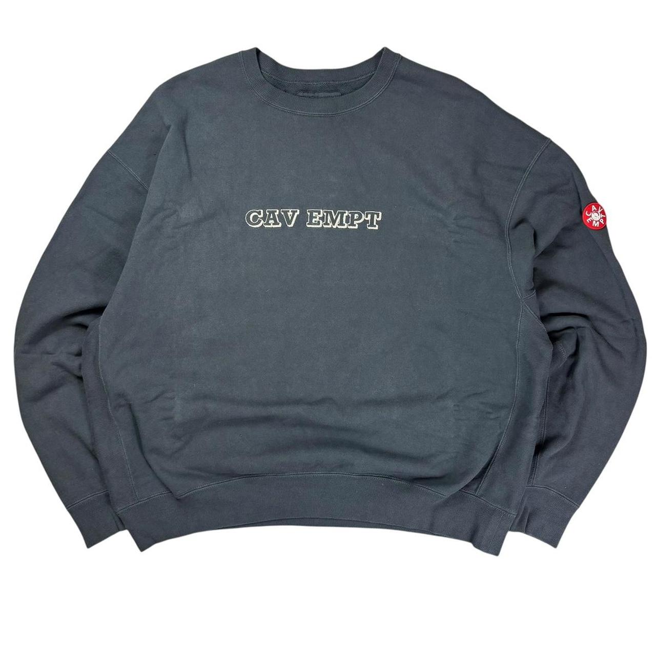 Cav empt embroidered spellout pullover sweatshirt (L)