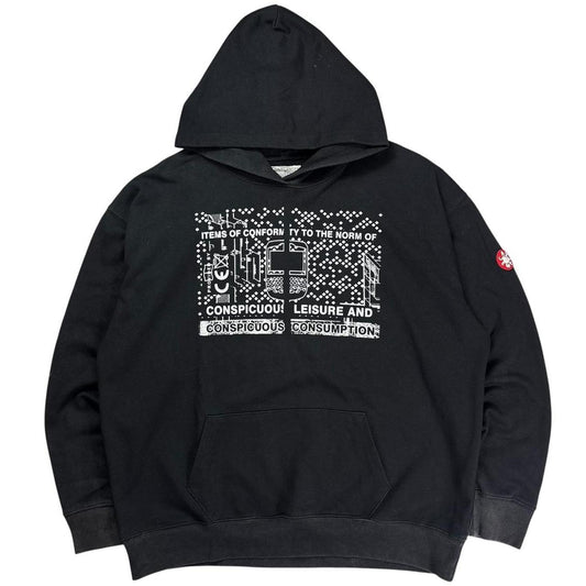 Cav empt black graphic pullover hoodie (XL)