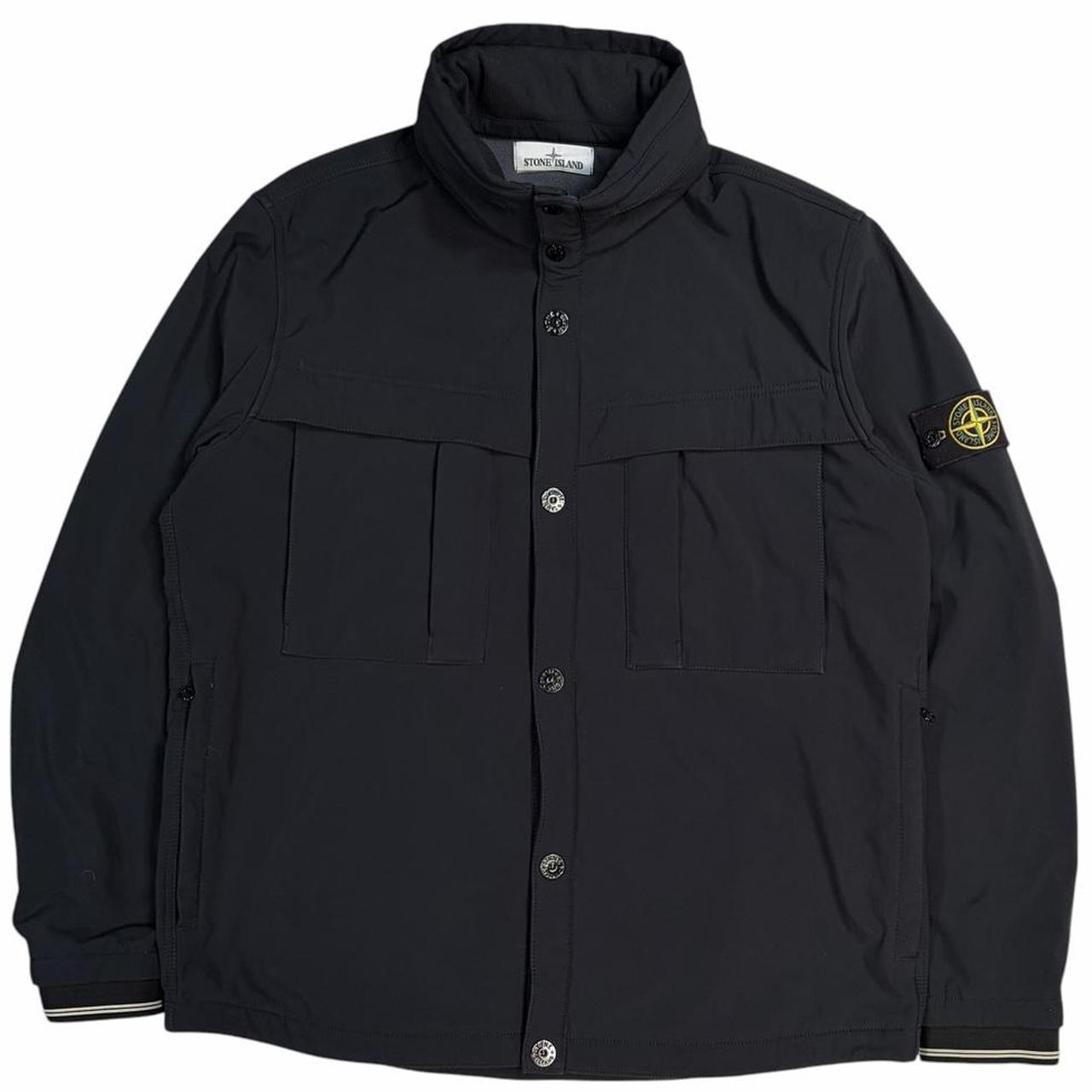 Stone island soft shell jacket with concealable hood (XXL)