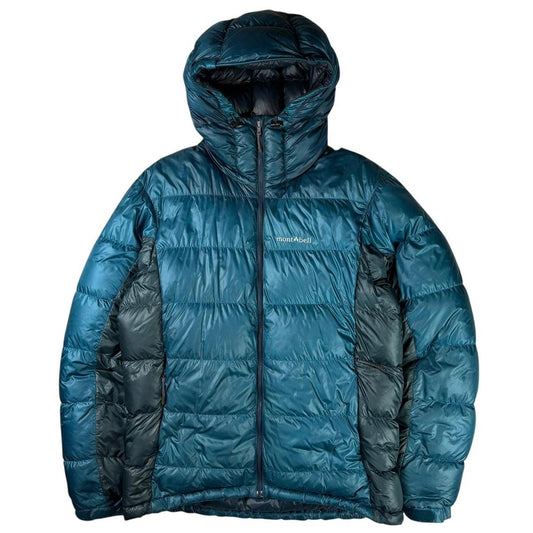Montbell two tone blue down puff jacket (M)