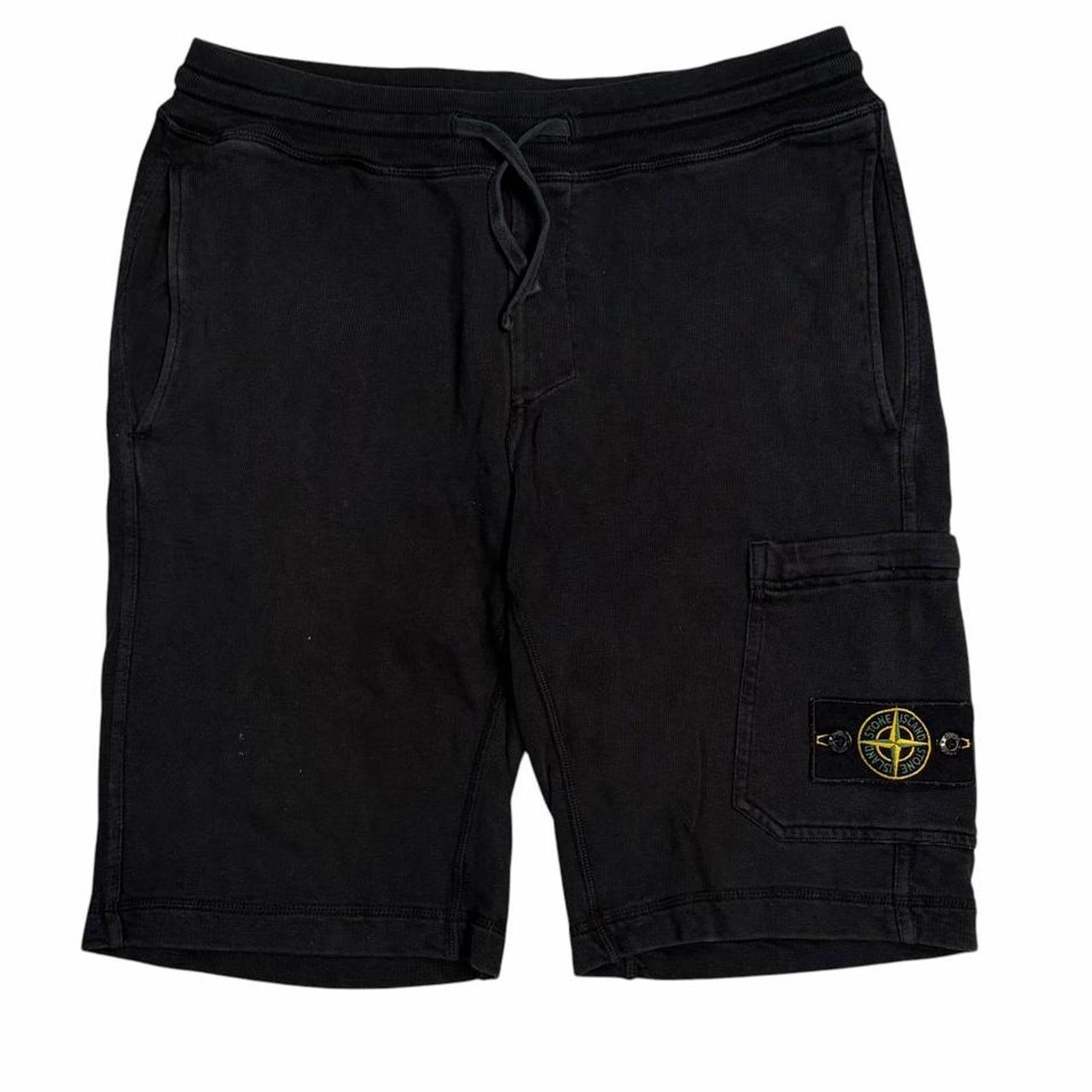 Stone island black sweat shorts (S)