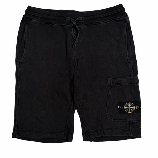 Stone island black sweat shorts (S)