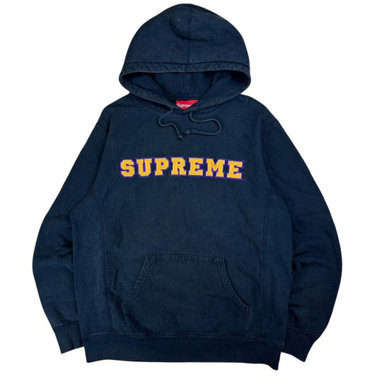 Supreme corduroy collegiate pullover hoodie (L)