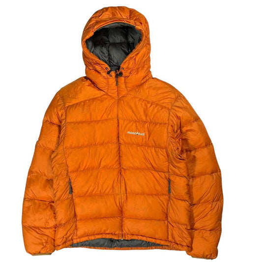 Montbell orange down puffer jacket (S)