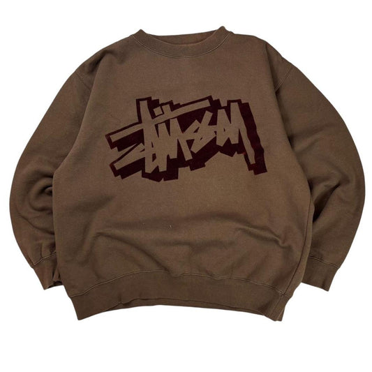 Vintage Stussy spellout pullover sweatshirt (M)