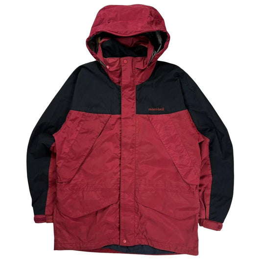 Montbell red windbreaker jacket (S)