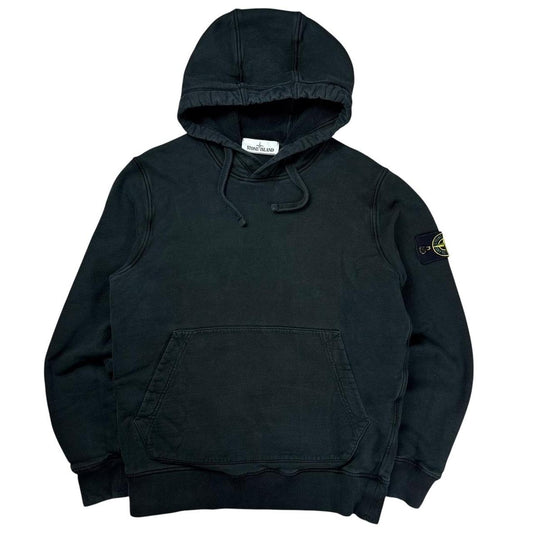 Stone island black pullover hoodie (S)
