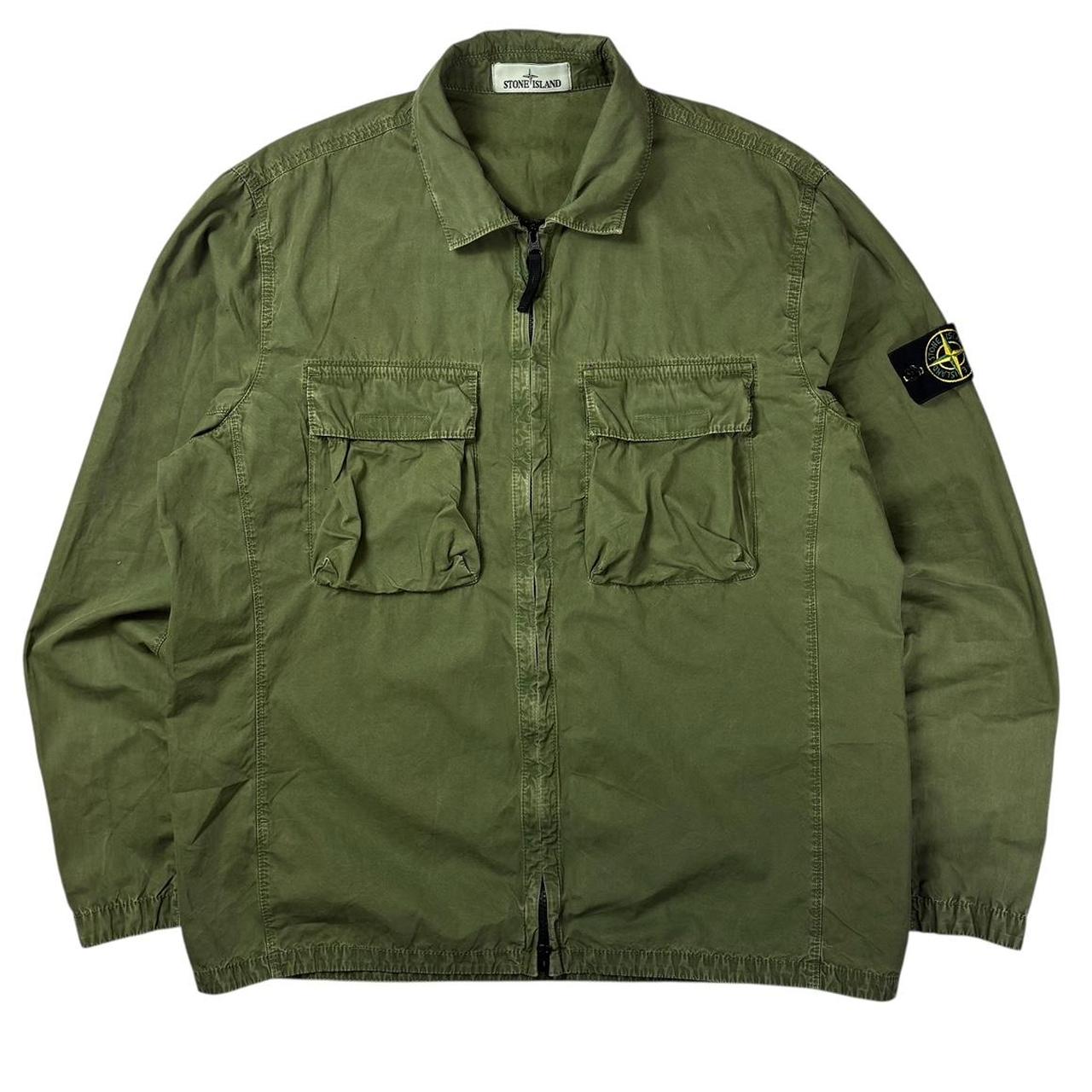 Stone island double pocket canvas overshirt jacket (XL)