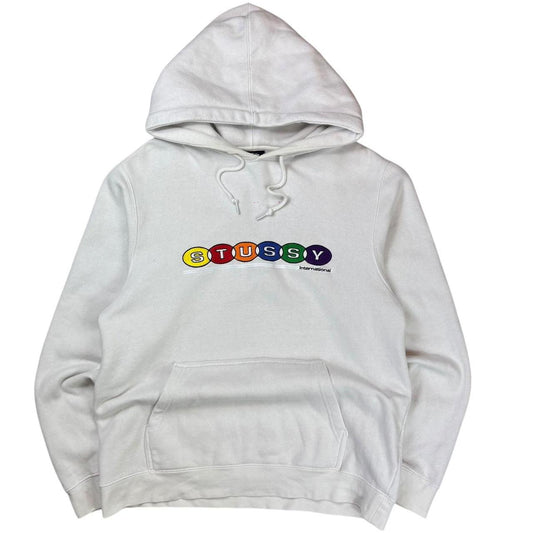 Stussy embroidered 8 ball spellout pullover hoodie (M)