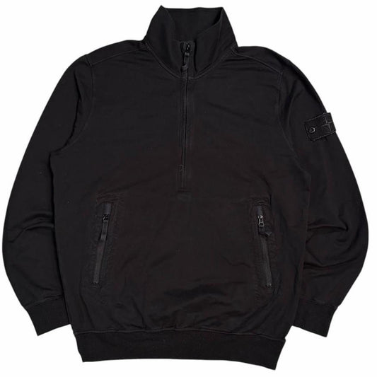 Stone island ghost badge half zip pullover sweatshirt (L)