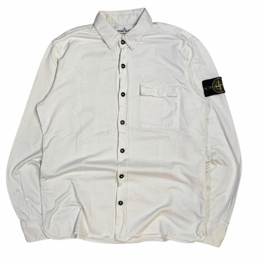 Stone island button up overshirt (L)