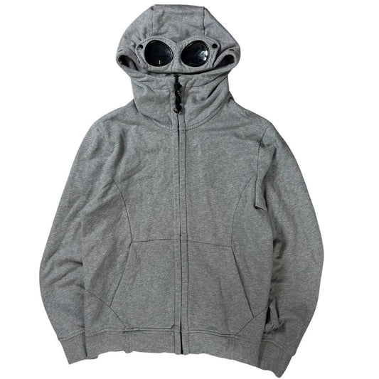 CP company grey zip up goggle hoodie (M)