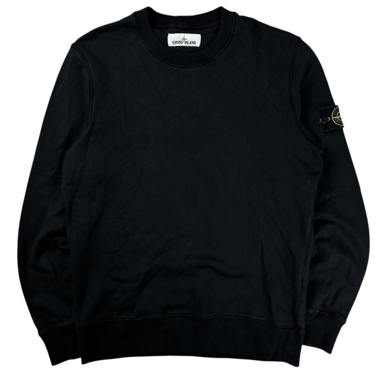Stone island black pullover sweatshirt (M)