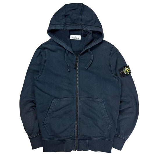 Stone island navy zip up hoodie (S)