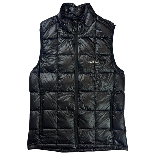 Montbell black superior square stitch down gilet (S)