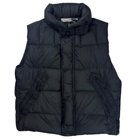 Stone island opaque nylon tela black down gilet (XXL)