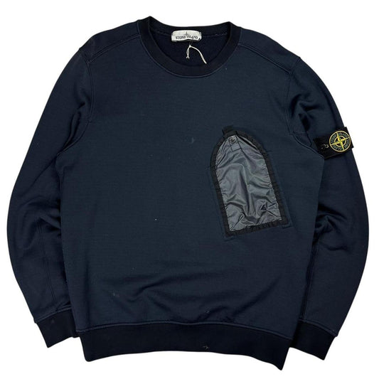 Stone island navy pullout sweatshirt (M)