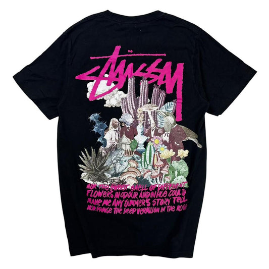 Stussy black graphic T shirt (S)