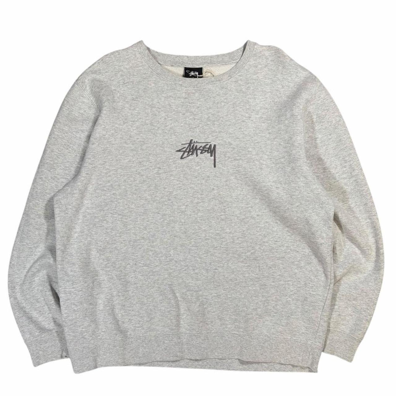 Stussy embroidered logo pullover sweatshirt (L)