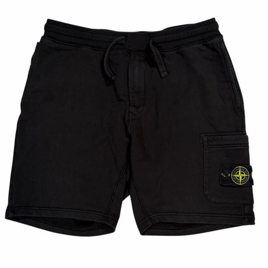 Stone island black sweat shorts (L)