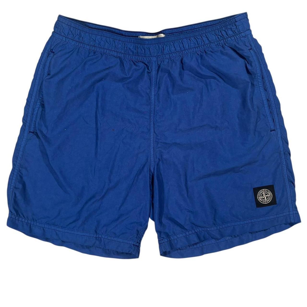 Stone island blue nylon metal swim shorts (S)