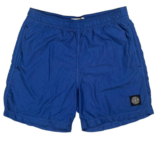 Stone island blue nylon metal swim shorts (S)