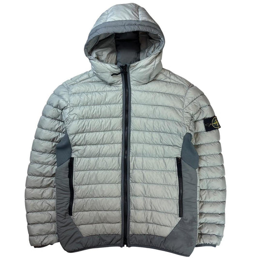 Stone island garment dyed micro yarn down puffer jacket (L)