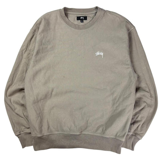 Stussy embroidered logo thick pullover sweatshirt (M)