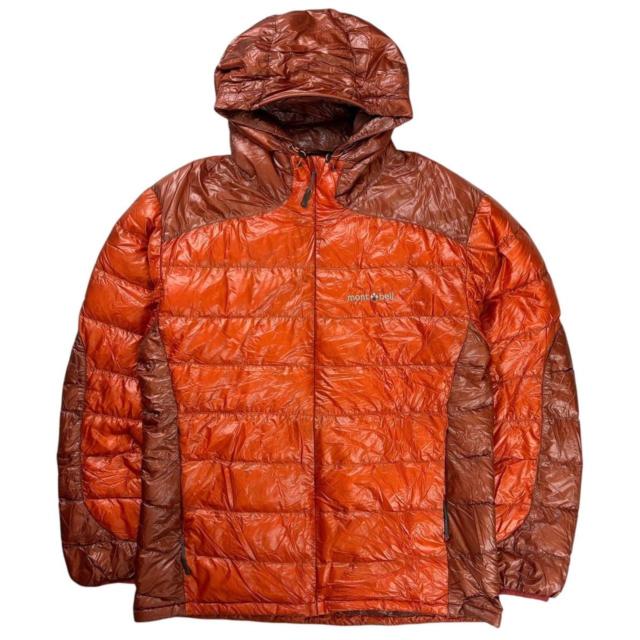 Montbell two tone red down puffer jacket (L)