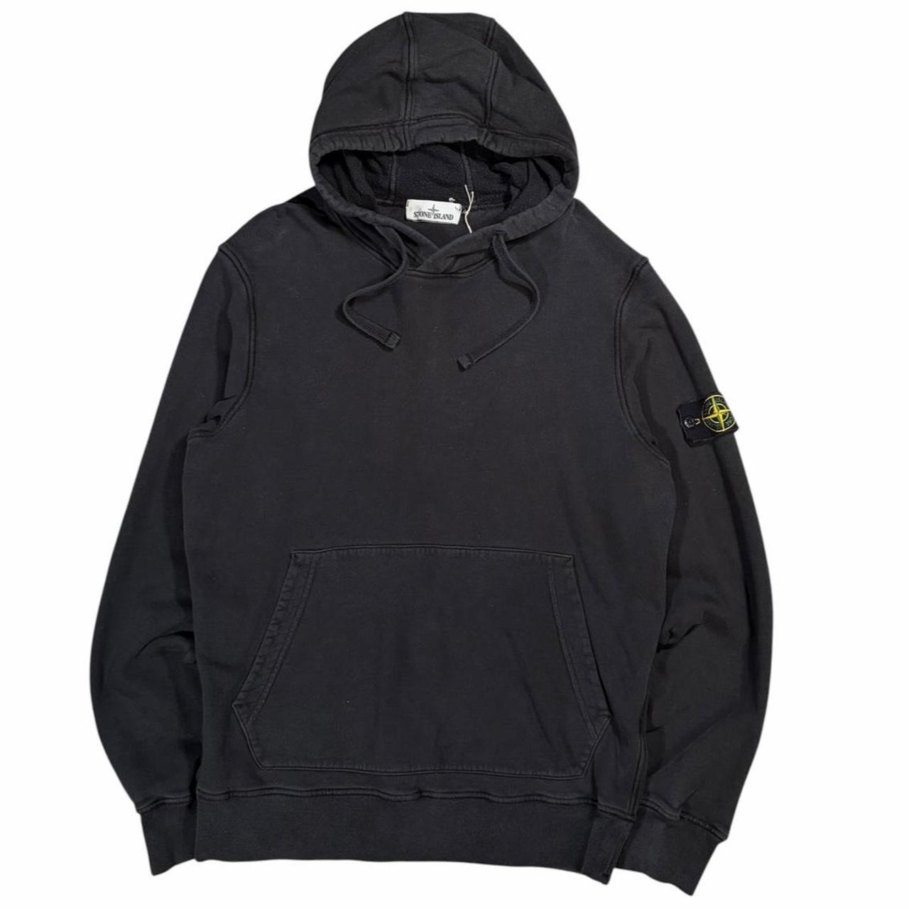Stone island black pullover sweatshirt (L)