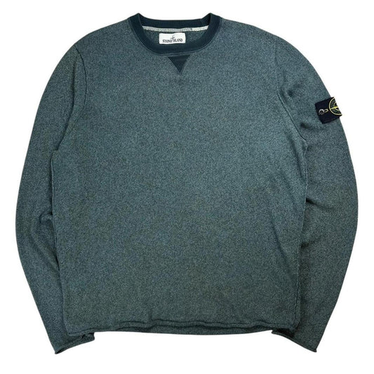 Stone island grey knitted pullover sweatshirt