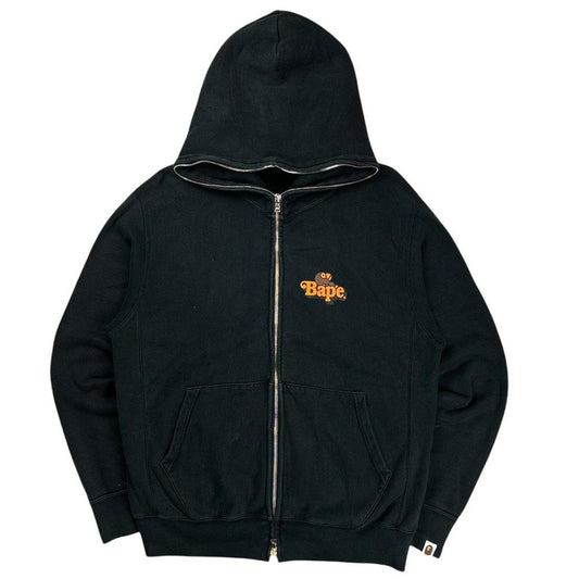 Bape multi logo full zip up hoodie