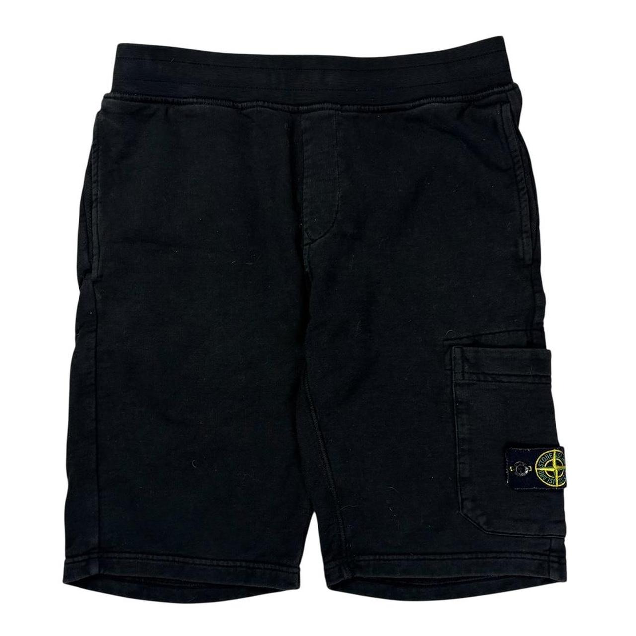 Stone island black sweat shorts (XS)