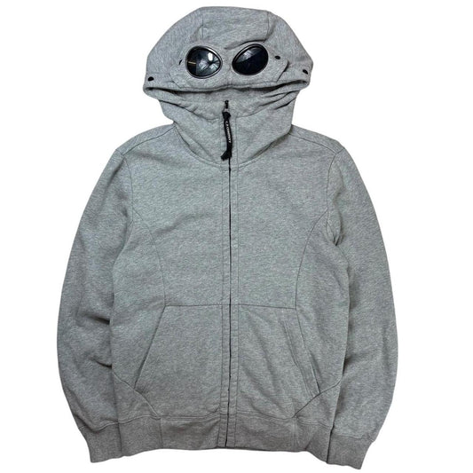 CP company grey zip up goggle hoodie (M)