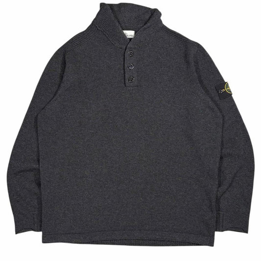 Stone island quarter button up pullover knit sweatshirt (XXXL)