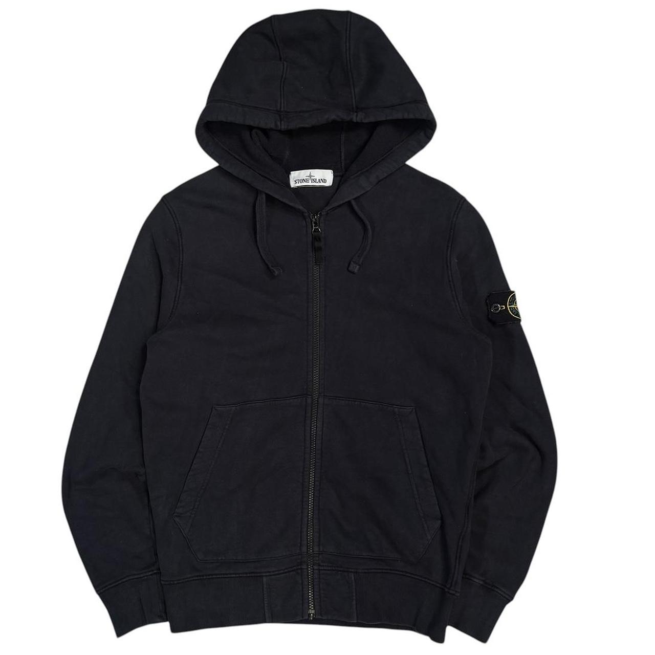 Stone island navy zip up hoodie (S)