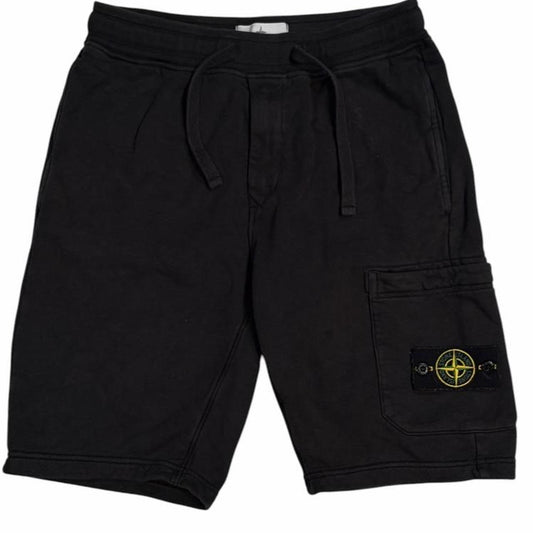 Stone island black sweat shorts (S)