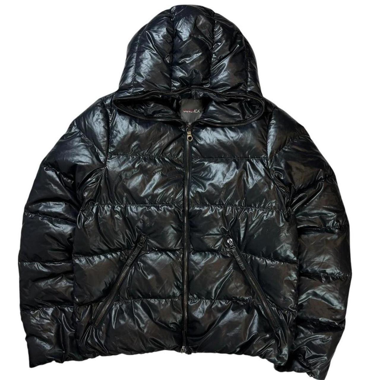 Duvetica black full zip down puffer jacket (L)