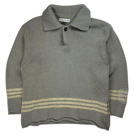 Stone island AW 1997 wool compass logo pullover sweatshirt (S)