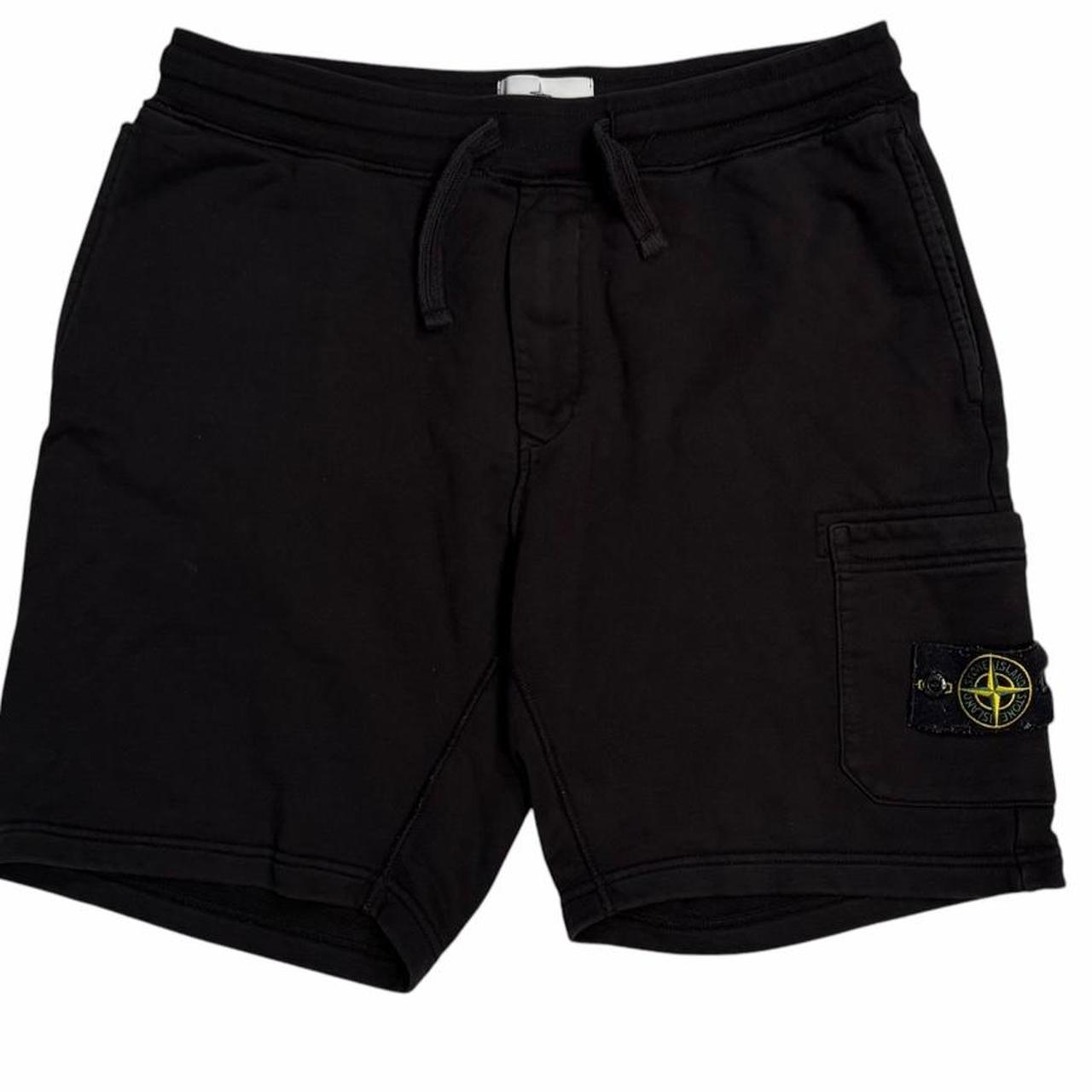 Stone island black sweat shorts (L)