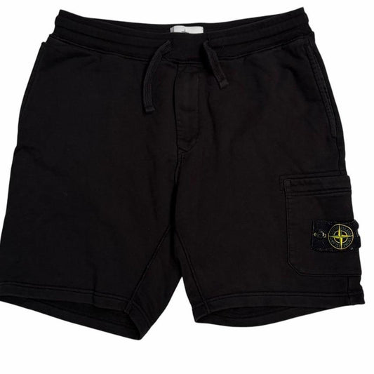Stone island black sweat shorts (L)