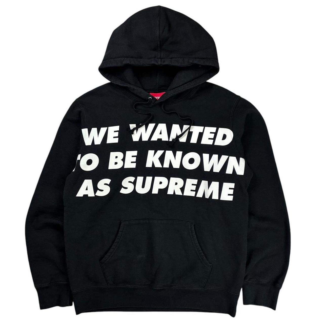 Supreme Known as black pullover hoodie (M)