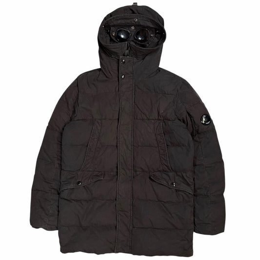 CP Company 50 Fili Component Dyeing black down goggle jacket (S)