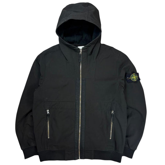 Stone island black soft shell jacket (M)