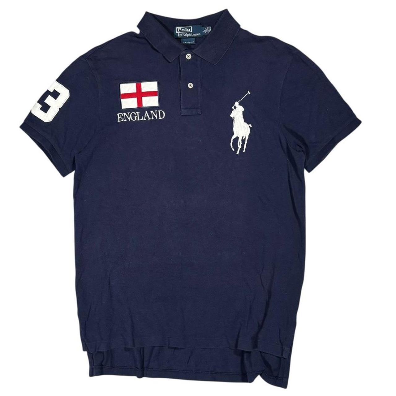 Ralph Lauren big pony chief keef style navy England polo shirt (L)