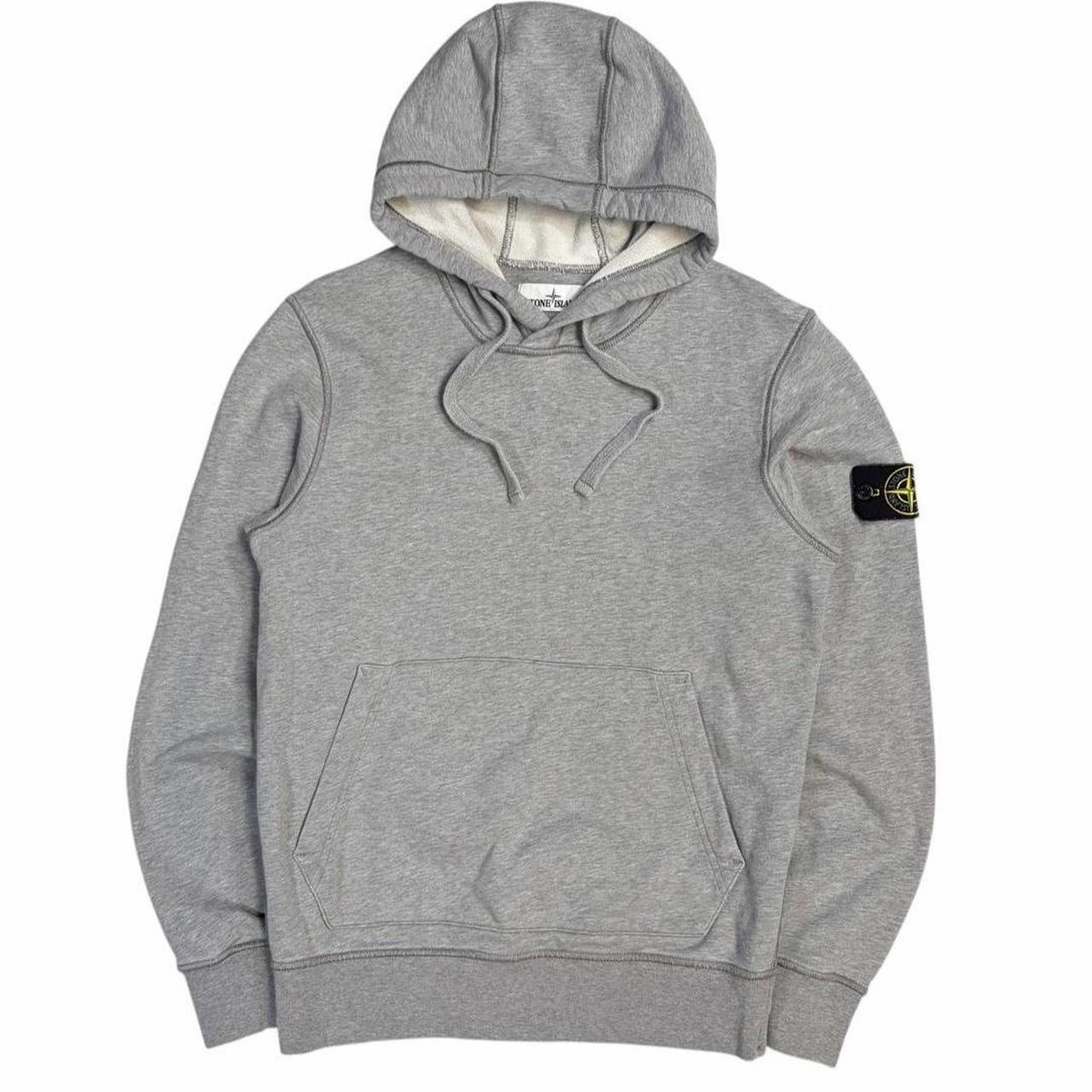 Stone island grey pullover hoodie (S)