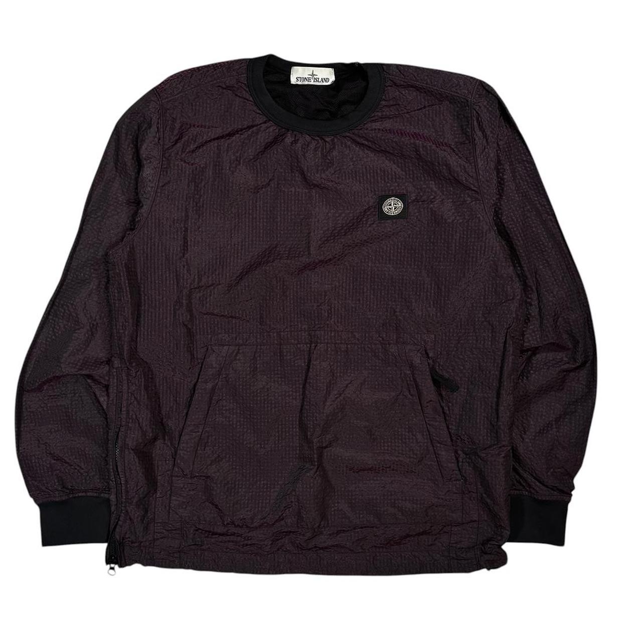 Stone island nylon metal 3D effect pullover sweatshirt (M)